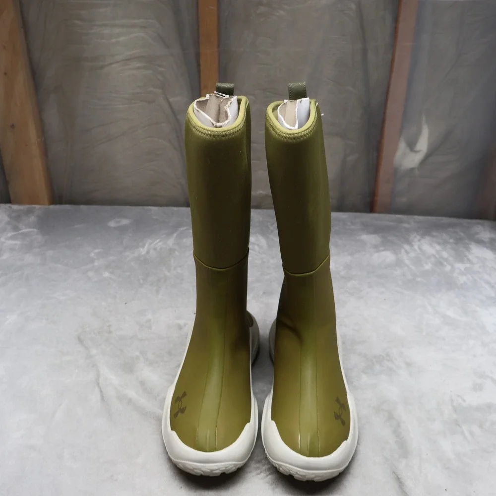 Under Armour Mens 9 Boots Green Mud Freak Waterproof Pull-On‎ Tall Rubber NEW